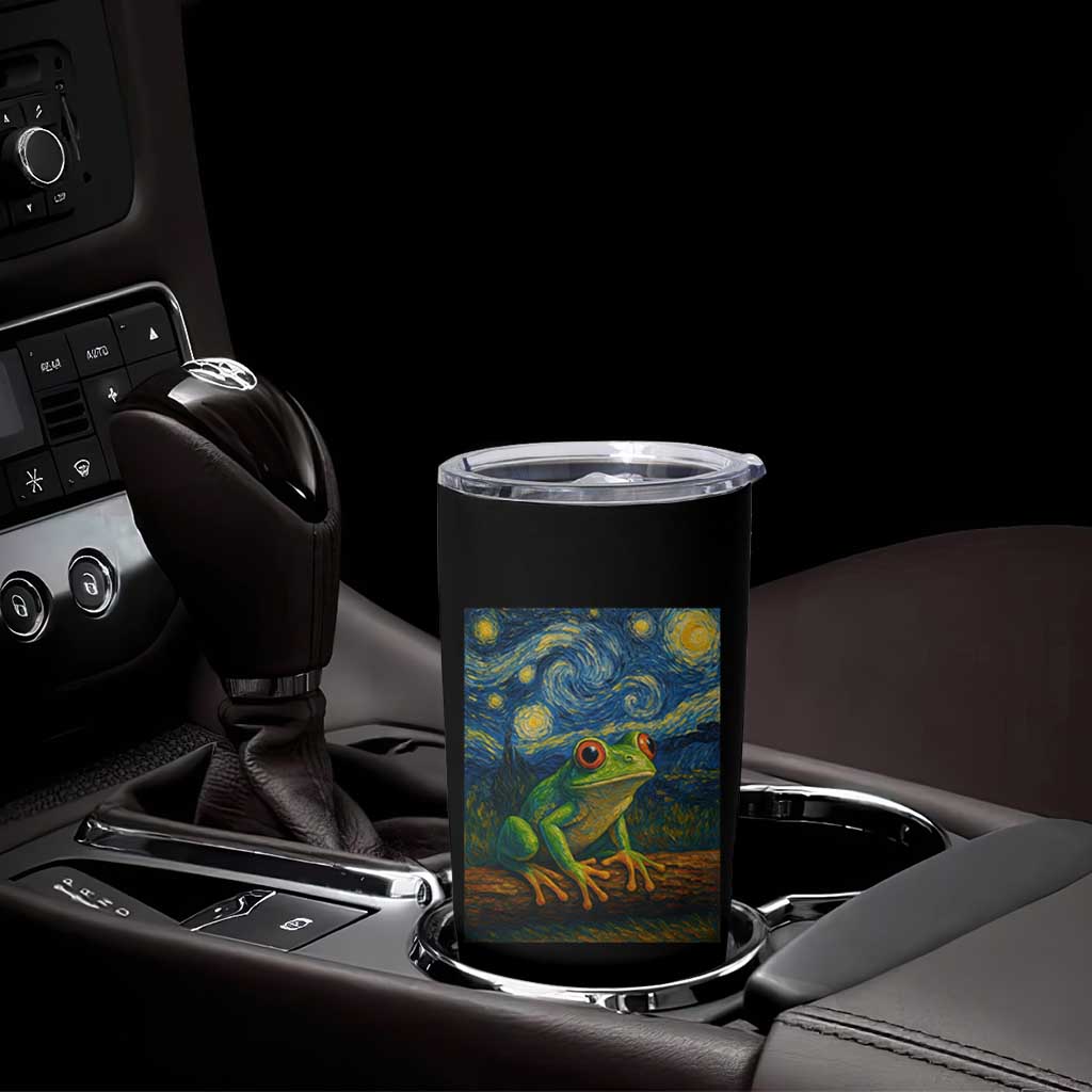 Funny Frog Tumbler Cup Van Gogh Style Starry Night