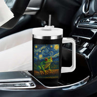 Funny Frog Tumbler With Handle Van Gogh Style Starry Night