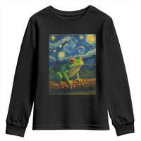 Funny Frog Youth Sweatshirt Van Gogh Style Starry Night - Wonder Print Shop
