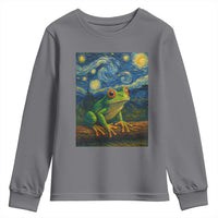 Funny Frog Youth Sweatshirt Van Gogh Style Starry Night - Wonder Print Shop