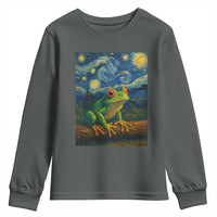 Funny Frog Youth Sweatshirt Van Gogh Style Starry Night - Wonder Print Shop