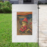 Funny Frog Garden Flag Playing Guitar Van Gogh Starry Night Art Parody - Wonder Print Shop