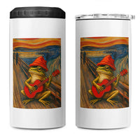 Funny Frog 4 in 1 Can Cooler Tumbler Playing Guitar Van Gogh Starry Night Art Parody