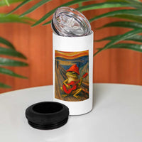 Funny Frog 4 in 1 Can Cooler Tumbler Playing Guitar Van Gogh Starry Night Art Parody