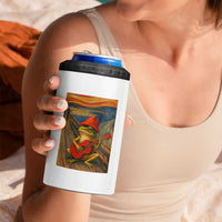 Funny Frog 4 in 1 Can Cooler Tumbler Playing Guitar Van Gogh Starry Night Art Parody