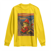 Funny Frog Long Sleeve Shirt Playing Guitar Van Gogh Starry Night Art Parody - Wonder Print Shop