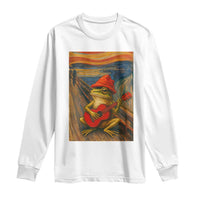 Funny Frog Long Sleeve Shirt Playing Guitar Van Gogh Starry Night Art Parody - Wonder Print Shop