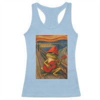 Funny Frog Racerback Tank Top Playing Guitar Van Gogh Starry Night Art Parody - Wonder Print Shop