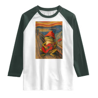 Funny Frog Raglan Shirt Playing Guitar Van Gogh Starry Night Art Parody - Wonder Print Shop