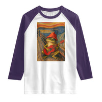 Funny Frog Raglan Shirt Playing Guitar Van Gogh Starry Night Art Parody - Wonder Print Shop