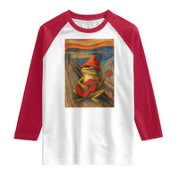 Funny Frog Raglan Shirt Playing Guitar Van Gogh Starry Night Art Parody - Wonder Print Shop