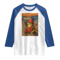 Funny Frog Raglan Shirt Playing Guitar Van Gogh Starry Night Art Parody - Wonder Print Shop
