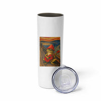 Funny Frog Skinny Tumbler Playing Guitar Van Gogh Starry Night Art Parody