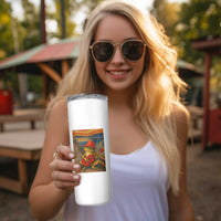 Funny Frog Skinny Tumbler Playing Guitar Van Gogh Starry Night Art Parody
