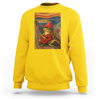 Funny Frog Sweatshirt Playing Guitar Van Gogh Starry Night Art Parody - Wonder Print Shop