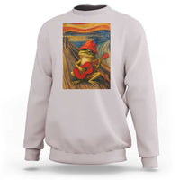 Funny Frog Sweatshirt Playing Guitar Van Gogh Starry Night Art Parody - Wonder Print Shop