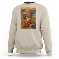 Funny Frog Sweatshirt Playing Guitar Van Gogh Starry Night Art Parody - Wonder Print Shop