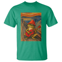 Funny Frog T Shirt Playing Guitar Van Gogh Starry Night Art Parody - Wonder Print Shop