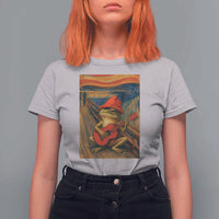 Funny Frog T Shirt For Women Playing Guitar Van Gogh Starry Night Art Parody - Wonder Print Shop