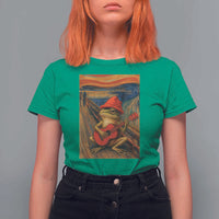 Funny Frog T Shirt For Women Playing Guitar Van Gogh Starry Night Art Parody - Wonder Print Shop