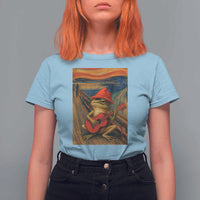 Funny Frog T Shirt For Women Playing Guitar Van Gogh Starry Night Art Parody - Wonder Print Shop