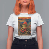 Funny Frog T Shirt For Women Playing Guitar Van Gogh Starry Night Art Parody - Wonder Print Shop