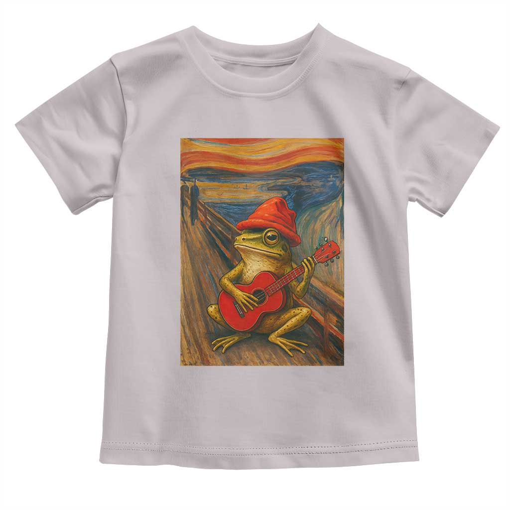 Funny Frog Toddler T Shirt Playing Guitar Van Gogh Starry Night Art Parody - Wonder Print Shop