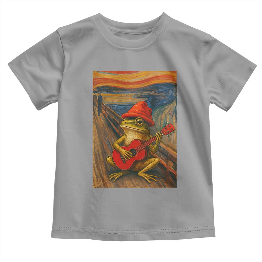 Funny Frog Toddler T Shirt Playing Guitar Van Gogh Starry Night Art Parody - Wonder Print Shop