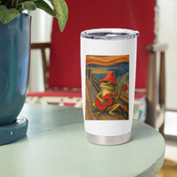 Funny Frog Tumbler Cup Playing Guitar Van Gogh Starry Night Art Parody
