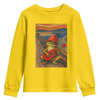 Funny Frog Youth Sweatshirt Playing Guitar Van Gogh Starry Night Art Parody - Wonder Print Shop
