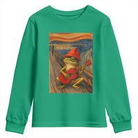 Funny Frog Youth Sweatshirt Playing Guitar Van Gogh Starry Night Art Parody - Wonder Print Shop