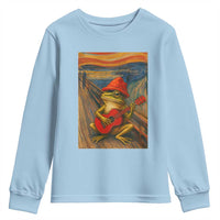 Funny Frog Youth Sweatshirt Playing Guitar Van Gogh Starry Night Art Parody - Wonder Print Shop