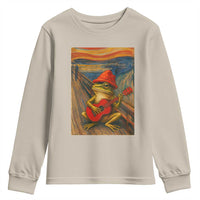 Funny Frog Youth Sweatshirt Playing Guitar Van Gogh Starry Night Art Parody - Wonder Print Shop