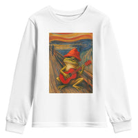 Funny Frog Youth Sweatshirt Playing Guitar Van Gogh Starry Night Art Parody - Wonder Print Shop