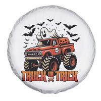 Truck Or Treat Ghost Racing Spare Tire Cover Funny Halloween Monster Truck Lover - Wonder Print Shop