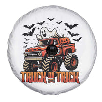 Truck Or Treat Ghost Racing Spare Tire Cover Funny Halloween Monster Truck Lover - Wonder Print Shop