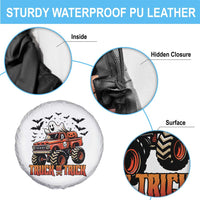 Truck Or Treat Ghost Racing Spare Tire Cover Funny Halloween Monster Truck Lover - Wonder Print Shop