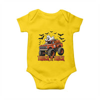 Truck Or Treat Ghost Racing Baby Onesie Funny Halloween Monster Truck Lover - Wonder Print Shop