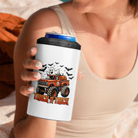 Truck Or Treat Ghost Racing 4 in 1 Can Cooler Tumbler Funny Halloween Monster Truck Lover