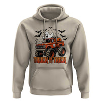 Truck Or Treat Ghost Racing Hoodie Funny Halloween Monster Truck Lover - Wonder Print Shop