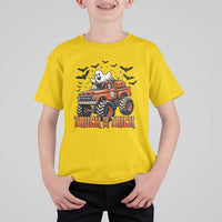 Truck Or Treat Ghost Racing T Shirt For Kid Funny Halloween Monster Truck Lover - Wonder Print Shop