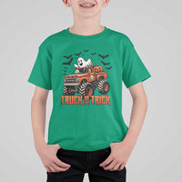 Truck Or Treat Ghost Racing T Shirt For Kid Funny Halloween Monster Truck Lover - Wonder Print Shop