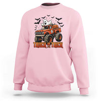 Truck Or Treat Ghost Racing Sweatshirt Funny Halloween Monster Truck Lover - Wonder Print Shop