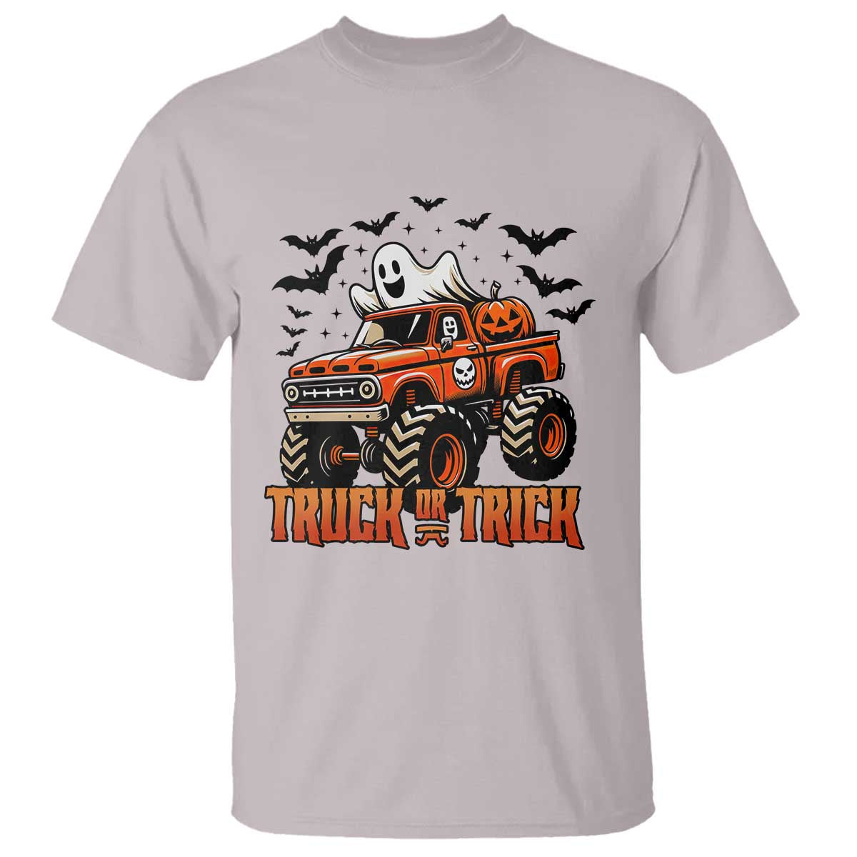 Truck Or Treat Ghost Racing T Shirt Funny Halloween Monster Truck Lover - Wonder Print Shop