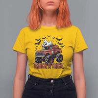 Truck Or Treat Ghost Racing T Shirt For Women Funny Halloween Monster Truck Lover - Wonder Print Shop