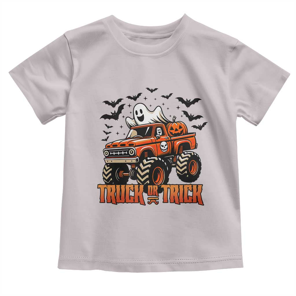 Truck Or Treat Ghost Racing Toddler T Shirt Funny Halloween Monster Truck Lover - Wonder Print Shop
