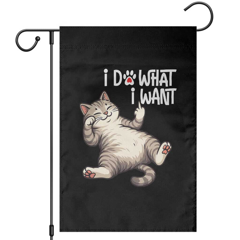 Funny Cat Garden Flag I Do What I Want - Wonder Print Shop