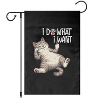 Funny Cat Garden Flag I Do What I Want - Wonder Print Shop