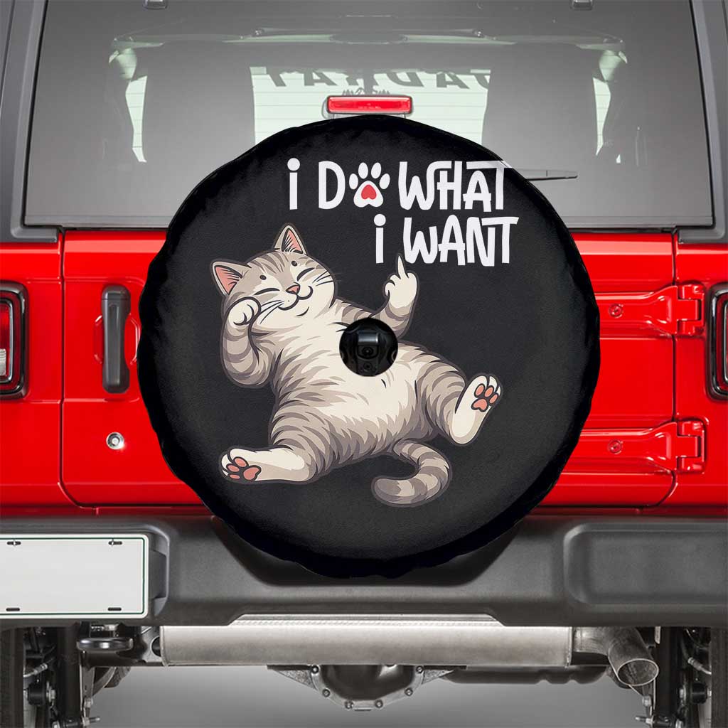 Funny Cat Spare Tire Cover I Do What I Want - Wonder Print Shop