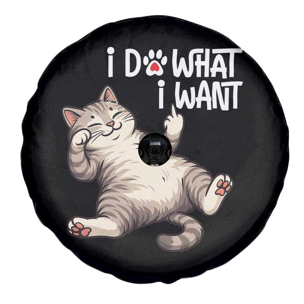 Funny Cat Spare Tire Cover I Do What I Want - Wonder Print Shop